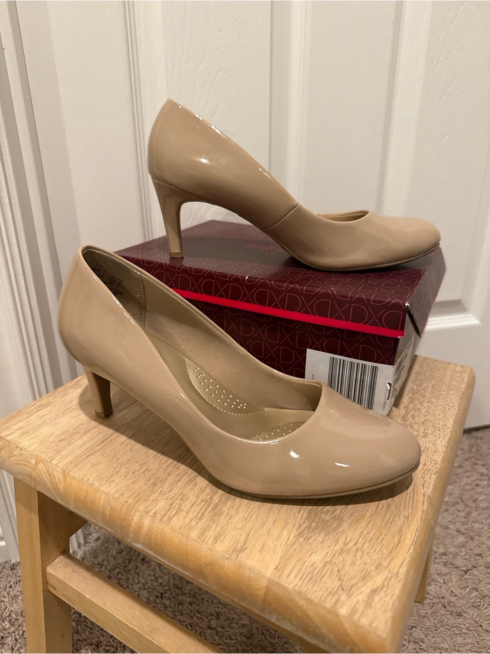 Nude Patent Heels